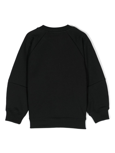 Shop Emporio Armani Logo-print Cotton Sweatshirt In Black