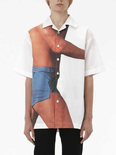 Shop Jw Anderson Photograph-print Short-sleeve Shirt In White
