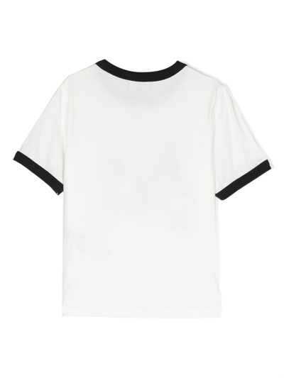 Emporio Armani X Smurfs Logo-print Cotton T-shirt In White