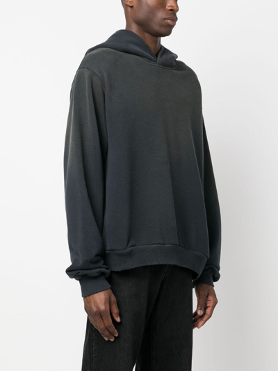 Shop Acne Studios Logo-print Drop-shoulder Hoodie In Black