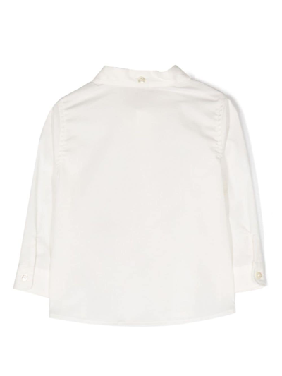 Shop Gucci Long-sleeve Button-down Shirt In Weiss