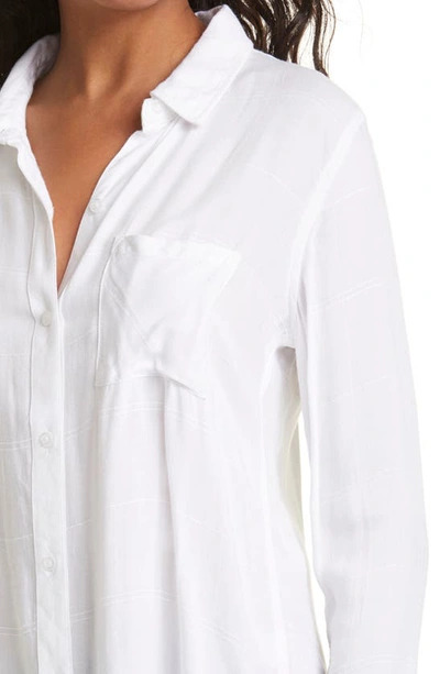 Shop Rails Hunter Button-up Shirt In Ivory Checkdnu