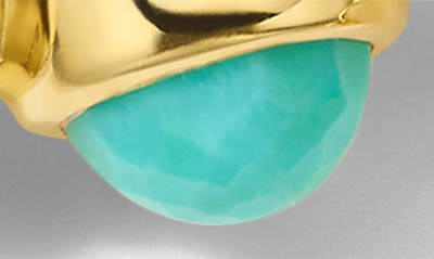 Shop Ippolita Lollipop® 18k Bubble Tiny Hoop Earrings In Gold/ Turquoise