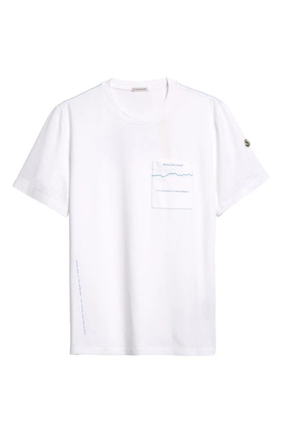 Shop Moncler Genius X Frgmt Logo Embroidered Pocket Graphic T-shirt In White