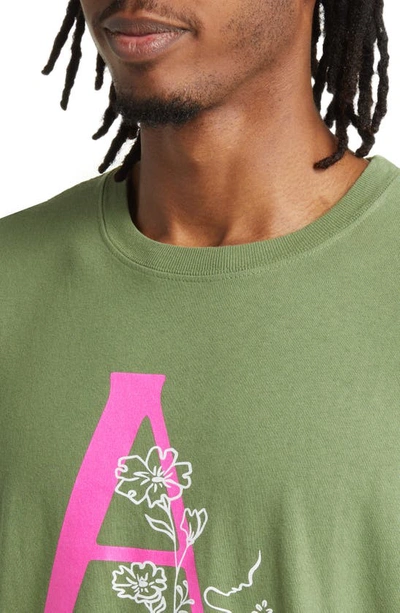 Shop Afield Out Thorn Graphic T-shirt In Sage