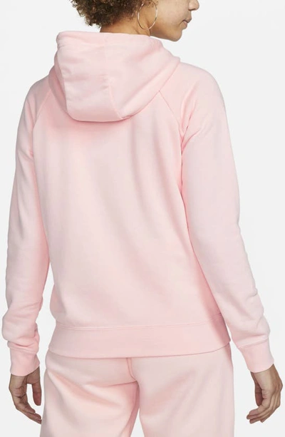 Shop Nike Sportswear Essential Pullover Fleece Hoodie In Atmosphere/ White