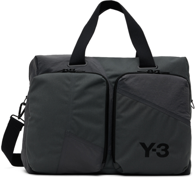 Shop Y-3 Gray Holdall Duffle Bag In Dgh Solid Grey
