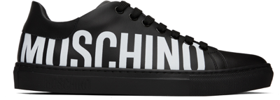 Shop Moschino Black Serena Sneakers In 000 * Nero
