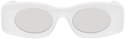 Shop Loewe White Paula's Ibiza Sunglasses