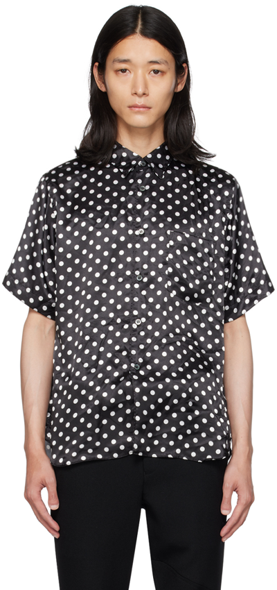 Shop Black Comme Des Garçons Black Polka Dot Shirt In 1 Black/ White