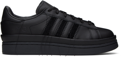 Shop Y-3 Black Hicho Sneakers In Black/black/black