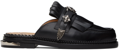 Shop Toga Black Hard Loafers In Aj1195 - Black