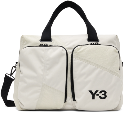 Shop Y-3 White Holdall Tote In Talc
