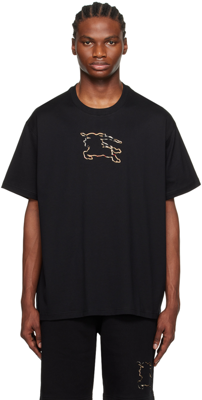 Tシャツ・カットソー Burberry Black T-Shirt With Equestrian Knight Design Buy Burberry Black Equestrian Knight Design-print T-shirt in