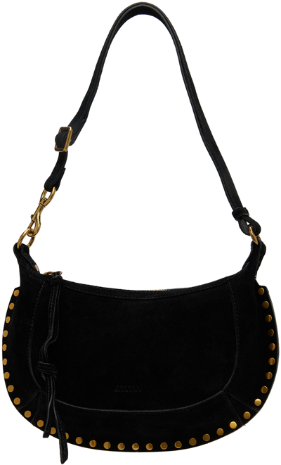 Shop Isabel Marant Black Oskan Moon Shoulder Bag In 01bk Black