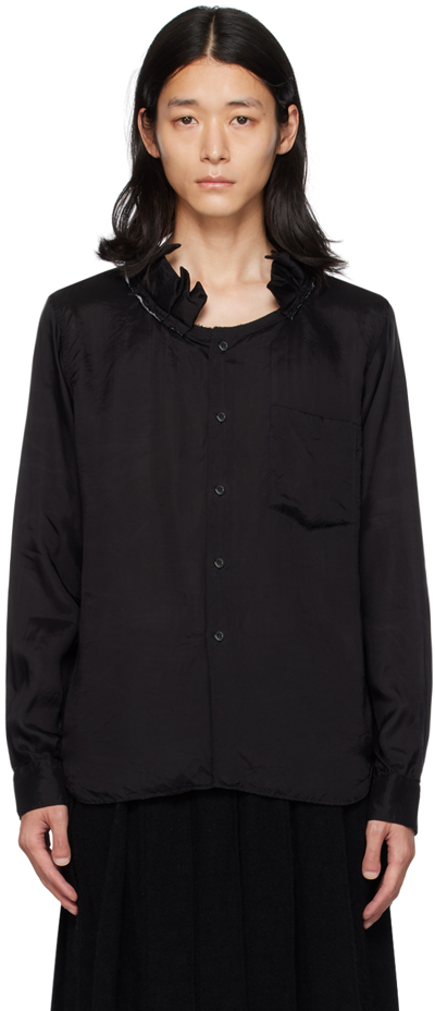 Shop Black Comme Des Garçons Black Ruffled Shirt In 1 Black