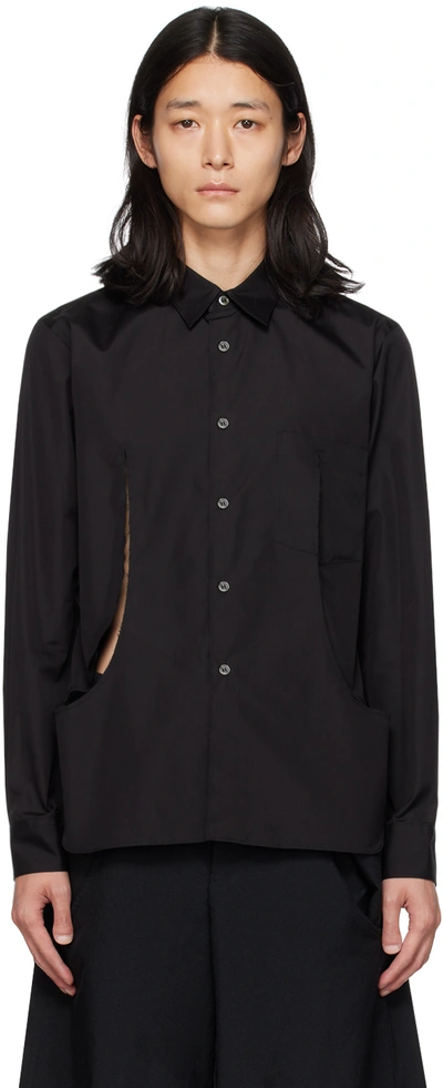 Shop Black Comme Des Garçons Black Cutout Shirt In 1 Black