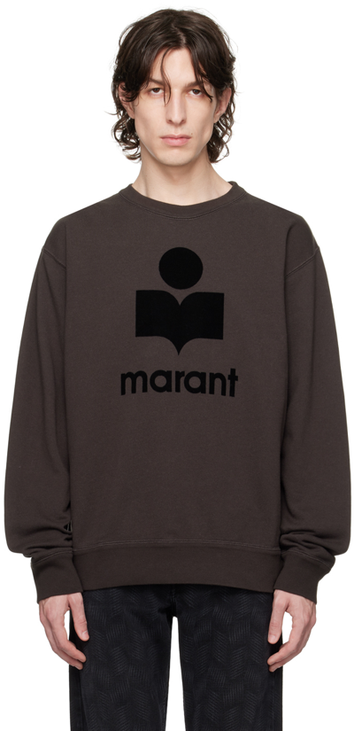 Shop Isabel Marant Black Mikoy Sweatshirt In 02fk Faded Black