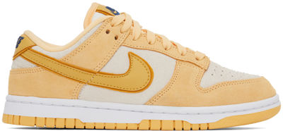 Shop Nike Yellow & Beige Dunk Low Retro Lx Sneakers In Celestial Gold/wheat