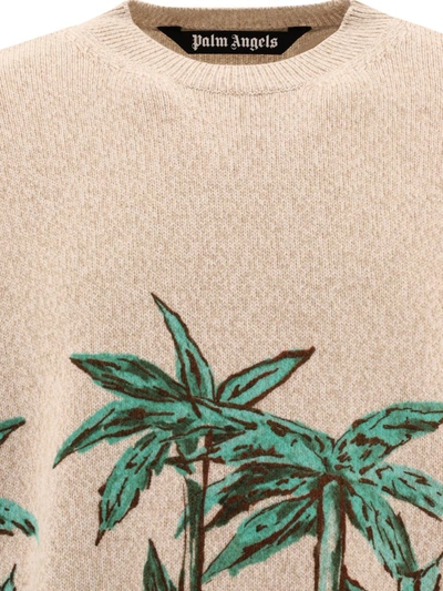 Palm Angels Palms Row-print Sweatshirt In Beige