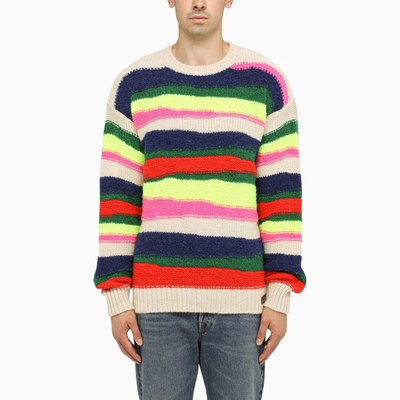 Shop Dsquared2 | Multicoloured Striped Crew-neck Jumper In Multicolor