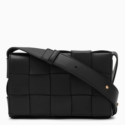 Shop Bottega Veneta Small Black Cassette Shoulder Bag