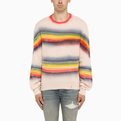 Shop Amiri | Multicoloured Striped Crew-neck Jumper In Multicolor