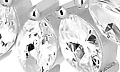 Shop Gabi Rielle Goddess Cubic Zirconia Frontal Hoop Earrings In Silver/white