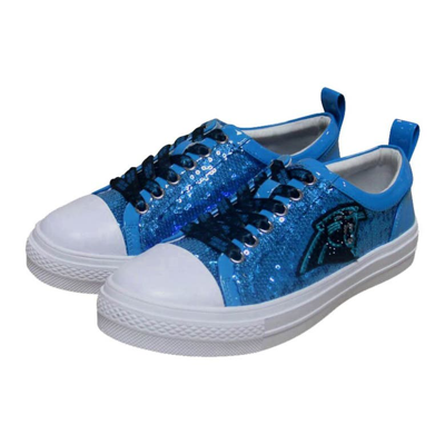 Shop Cuce Blue Carolina Panthers Team Sequin Sneakers