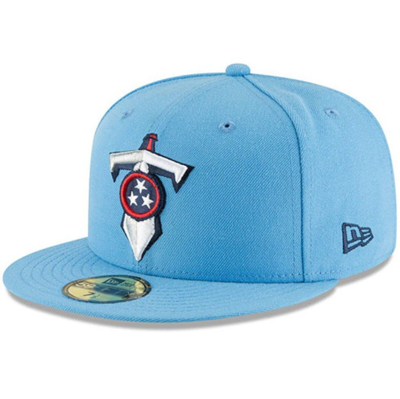 Shop New Era Light Blue Tennessee Titans Omaha 59fifty Fitted Hat