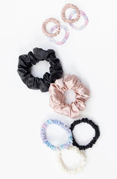 Shop Blissy Assorted 9-pack Silk Scrunchies In White