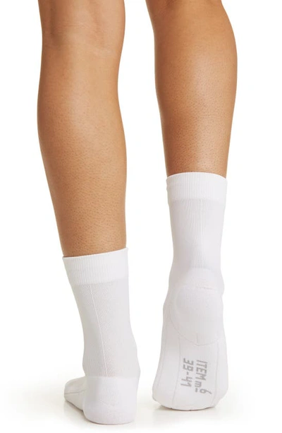 Shop Item M6 Pique Compression Crew Socks In White