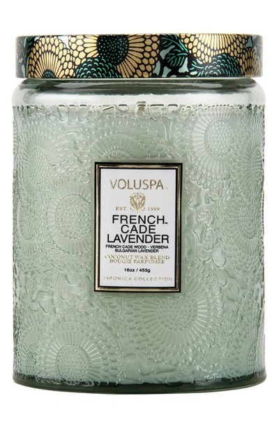 Shop Voluspa Large French Cade & Lavender Candle In French Cade Lavender
