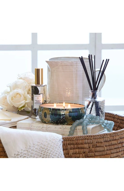 Voluspa French Cade & Lavender Decorative Tin Candle 12 oz/ 340 G In French Cade Lavender