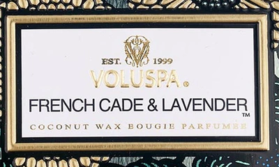 Voluspa French Cade & Lavender Decorative Tin Candle 12 oz/ 340 G In French Cade Lavender