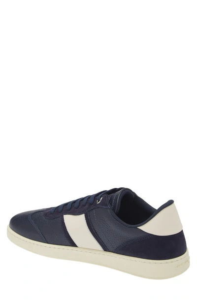 Shop Ferragamo Achille 1 Low Top Sneaker In Blue Marine
