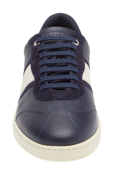 Shop Ferragamo Achille 1 Low Top Sneaker In Blue Marine