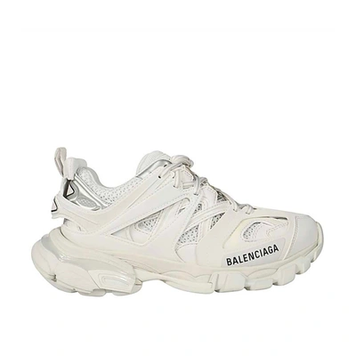 Shop Balenciaga Logo Track Sneakers In White