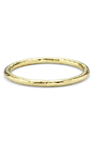 Shop Ippolita Classico Large Hammered Bangle In Green Gold
