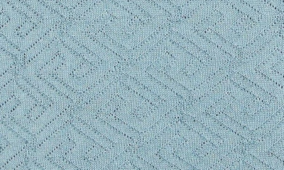 Shop Versace La Greca Silk & Cotton Polo Sweater In 1v190-light Blue