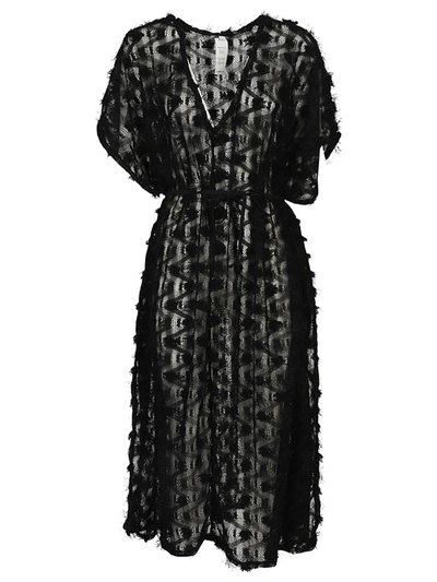 Shop Feel Me Fab Lampedusa Crochet Long Dress In Black