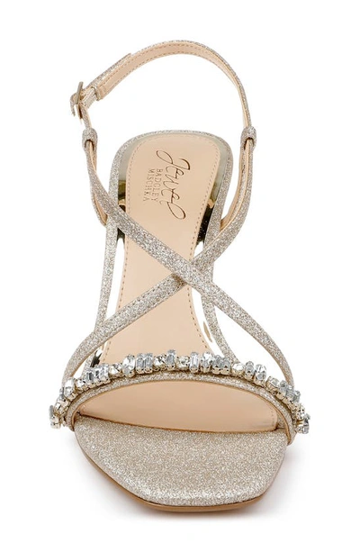 Shop Jewel Badgley Mischka Alexis Slingback Sandal In Light Gold