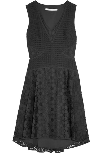 Shop Diane Von Furstenberg Fiorenza Cady-trimmed Crocheted Lace Dress