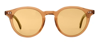 Shop Garrett Leight Clune X 2129 C/pmp Round Sunglasses In Yellow