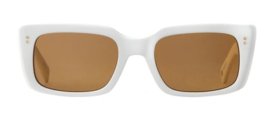 Shop Garrett Leight Gl 3030 2126 Teespi/sfmag Square Sunglasses In Brown