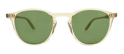 Shop Garrett Leight Hampton 2001 Ch/pgn Round Sunglasses In Green