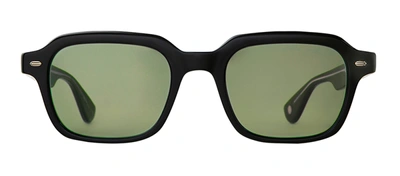 Shop Garrett Leight Og Freddy 2120 Bk/vvg Square Sunglasses In Green