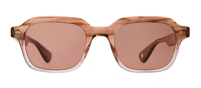 Shop Garrett Leight Og Freddy 2120 Sastm/bor Square Sunglasses In Bordeaux