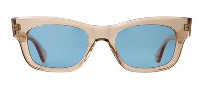 Shop Garrett Leight Woz 2130 Bre/pac Square Sunglasses In Blue