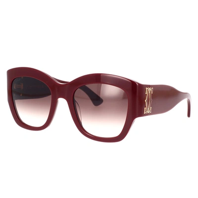 Shop Cartier Sunglasses In Bordeaux